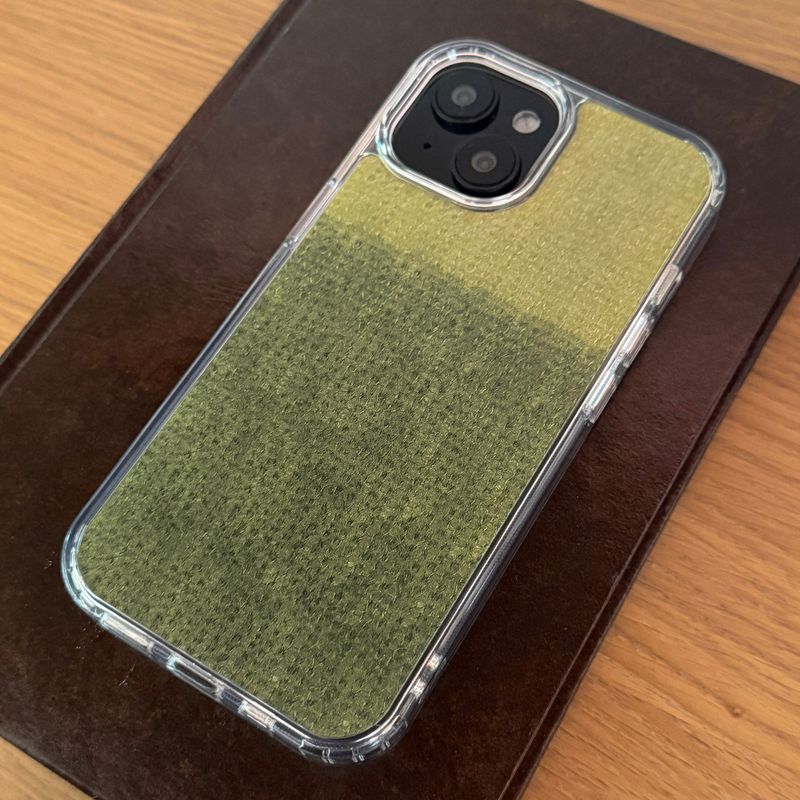 TWO - TONE MOHAIR HARD JELL CASE - GREEN