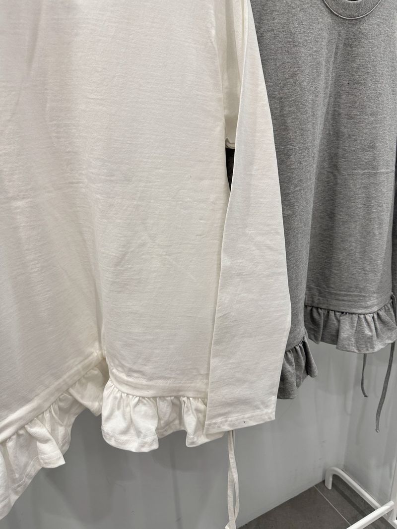 FRILL STRAP LONG SLEEVE