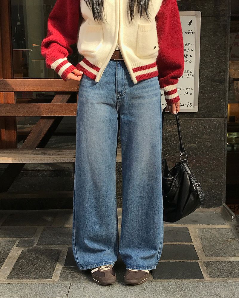 [ORIGINAL] Brushed Denim Wide Pants