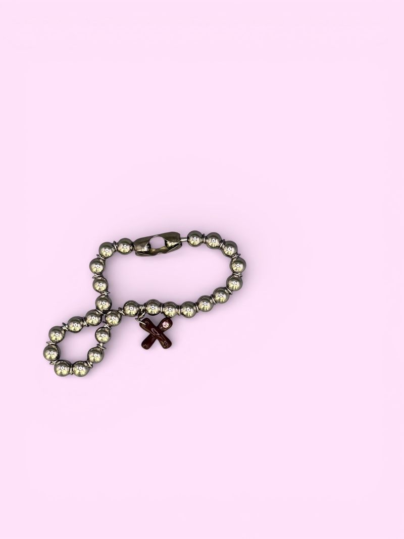 ENE（エン）の「"X"ダークピーチクラッシュカスタムネックレス*金属アレルギー対応（アクセサリー）」