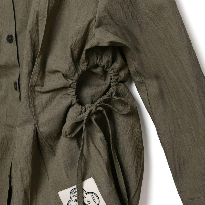 [LINE] Circle String Wrinkle Shirt (2colors)
