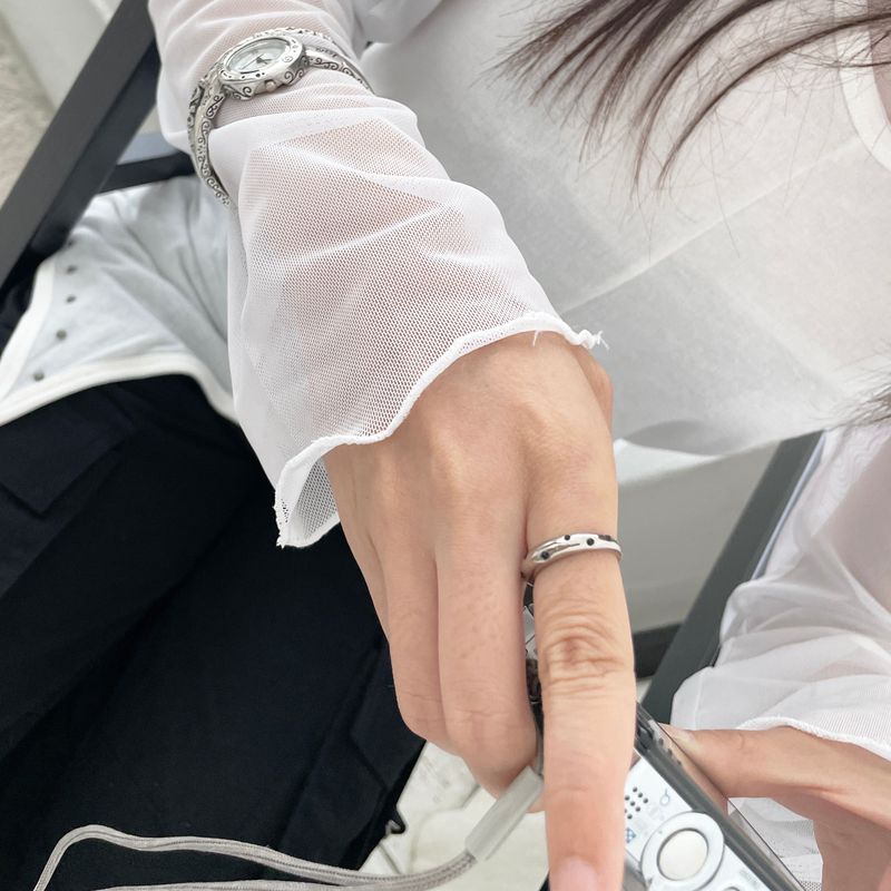 Black Dot Stud Ring
