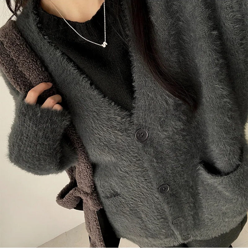 Onp Pocket Angora Cardigan