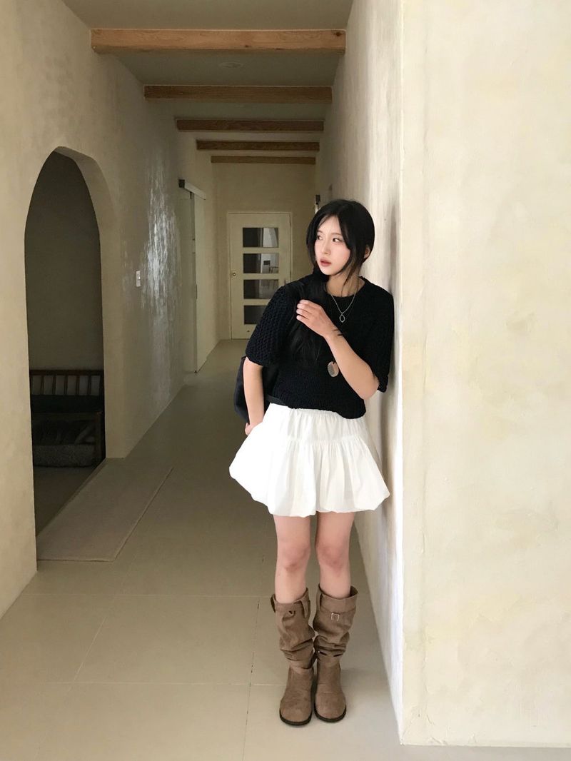 Reve Sand Loose Fit Mesh Half Knit