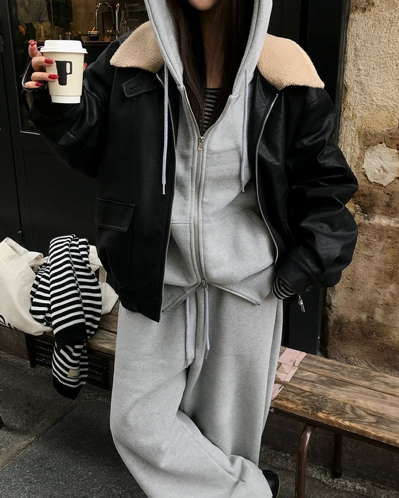 [ORIGINAL] Kyle Wool & Leather 2-Way Jumper