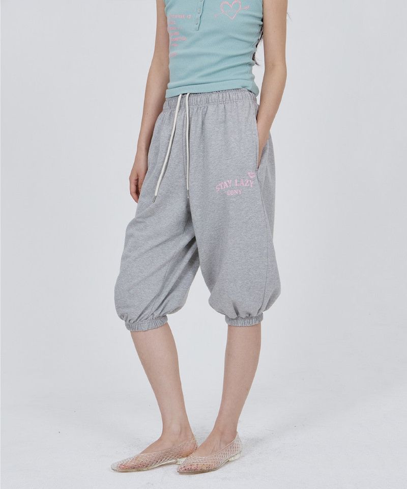 CONY LAZY CAPRI PANTS / MELANGE