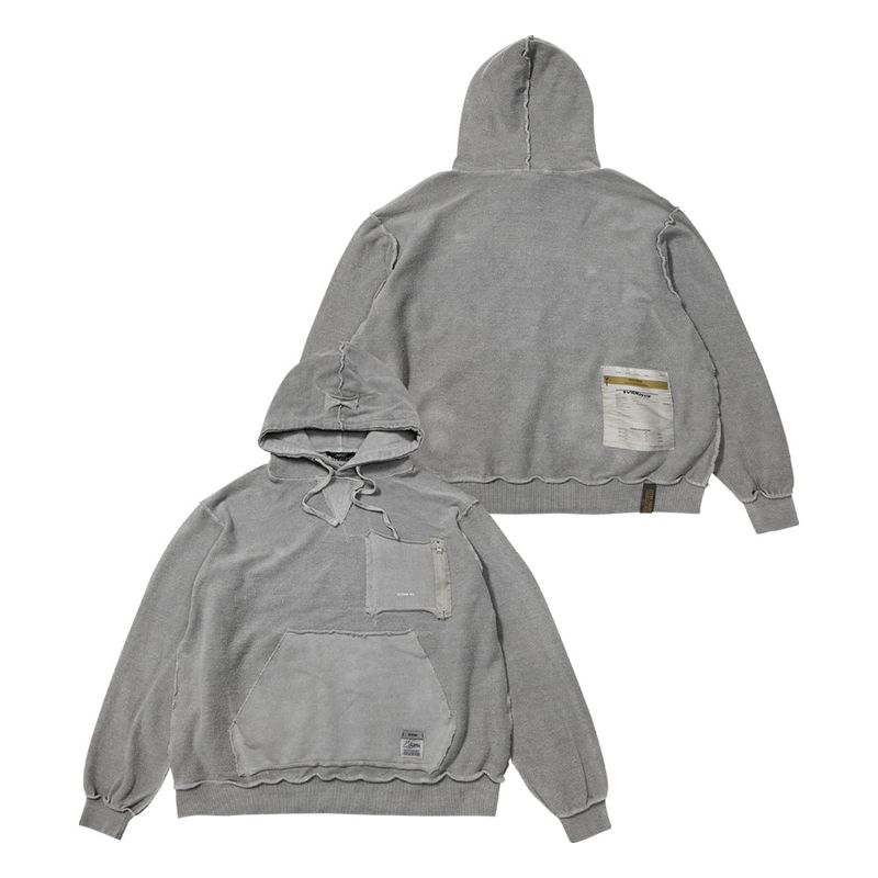 STIGMA(スティグマ)の「INSIDEOUT OVERSIZED PIGMENT HOODIE V2 GRAY / CHARCOAL(Tops)」