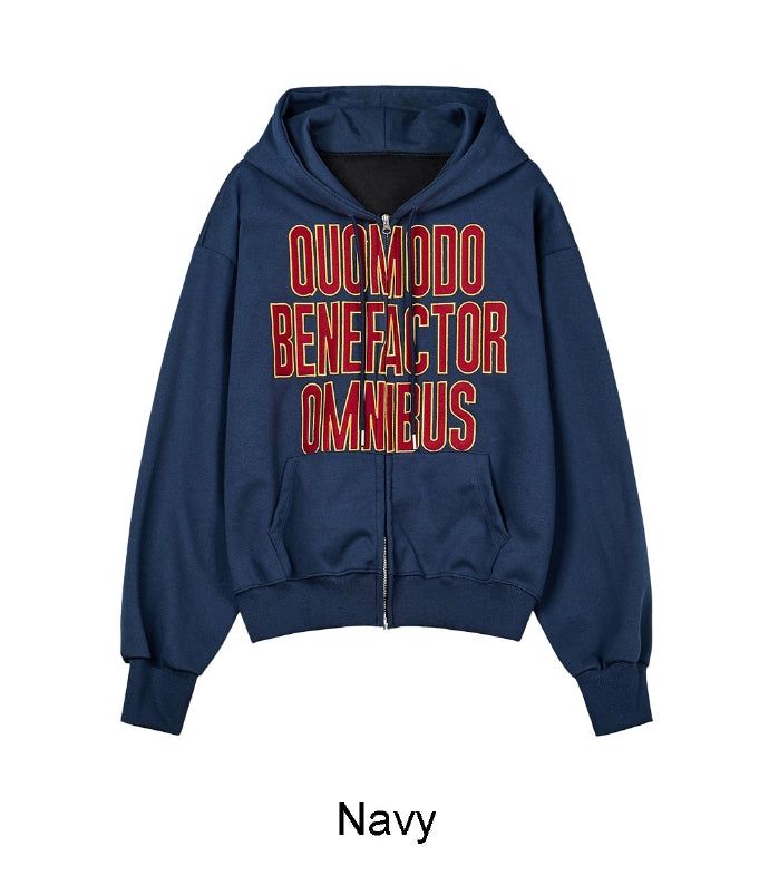 Ender Patch Crop Hood Zip-Up
