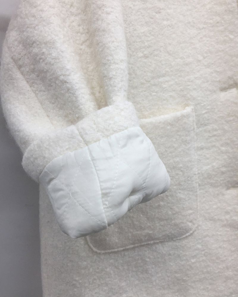 [MD Pick]Fine wool hooded half coat (2color)