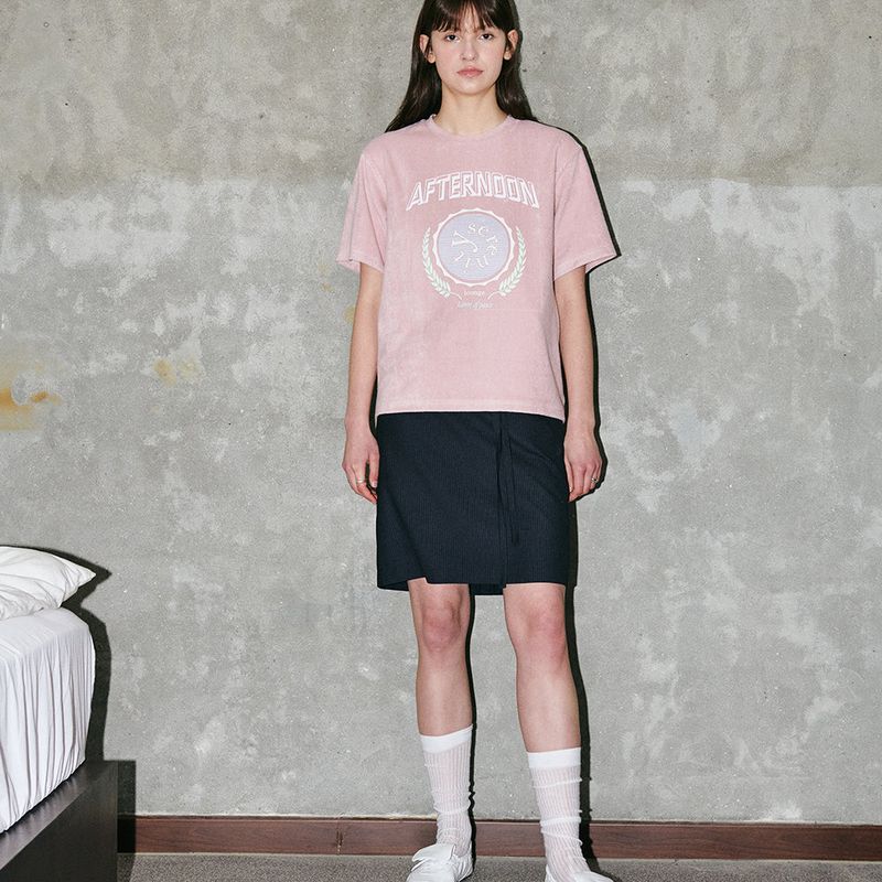 Stripe String Skirt Navy
