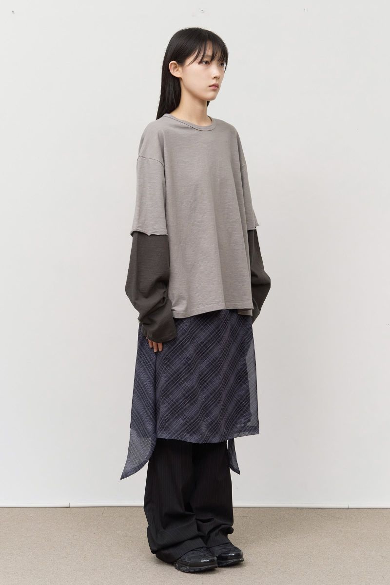 (W) Hike Checked Wrap Skirt