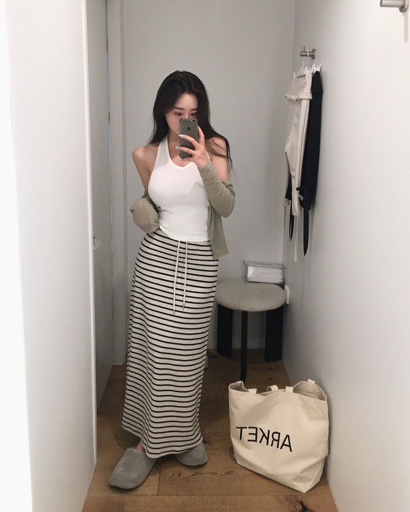 [MADE] Maxi-Striped Long Skirt