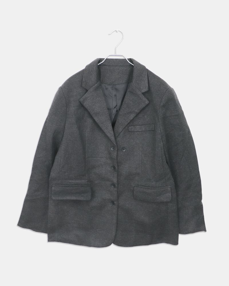 Leon Two-Button Collar Pocket Loose-Fit Blazer Jacket