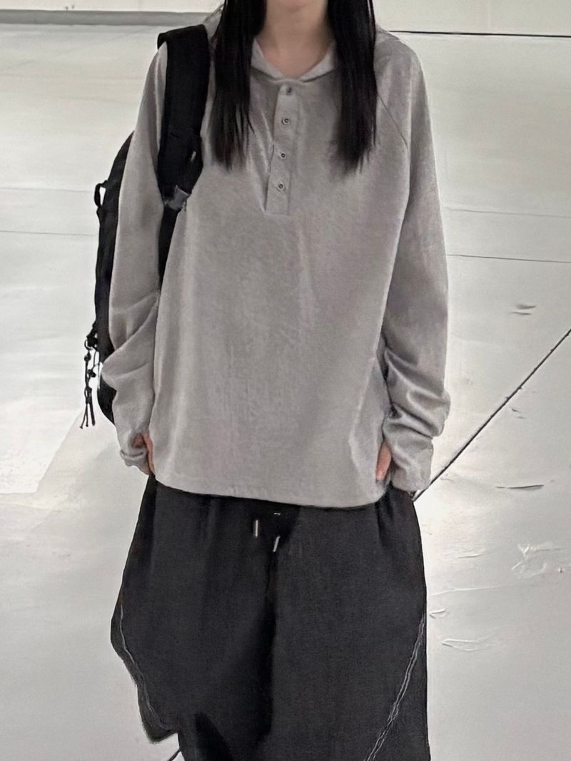 ヘンリーネック ウォーマー スリーブフーディー