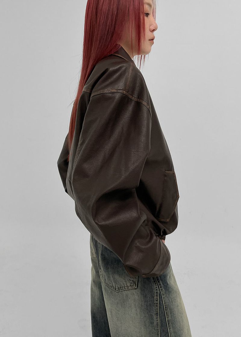 [MADE] Hiben Vintage Leather Jumper
