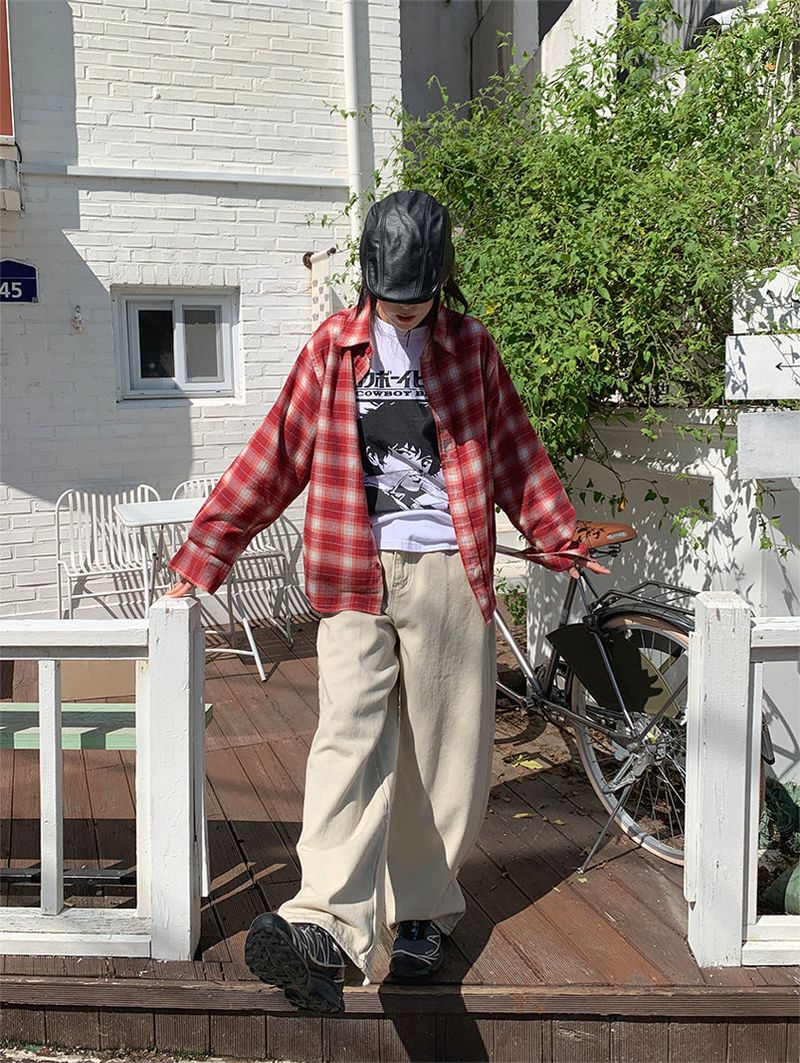 CREAM CHACK SHIRT (2C)