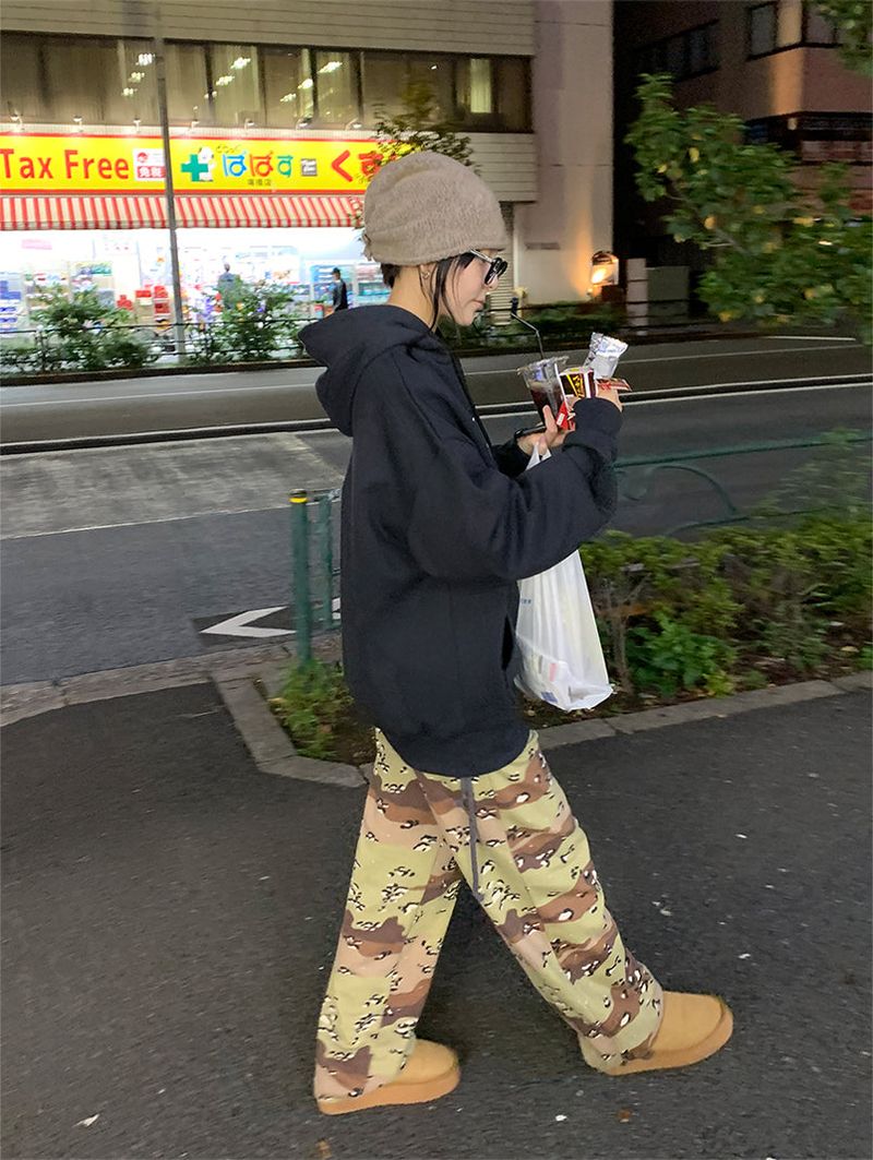 CAMO FLEECE PATCH HOOD (4C)