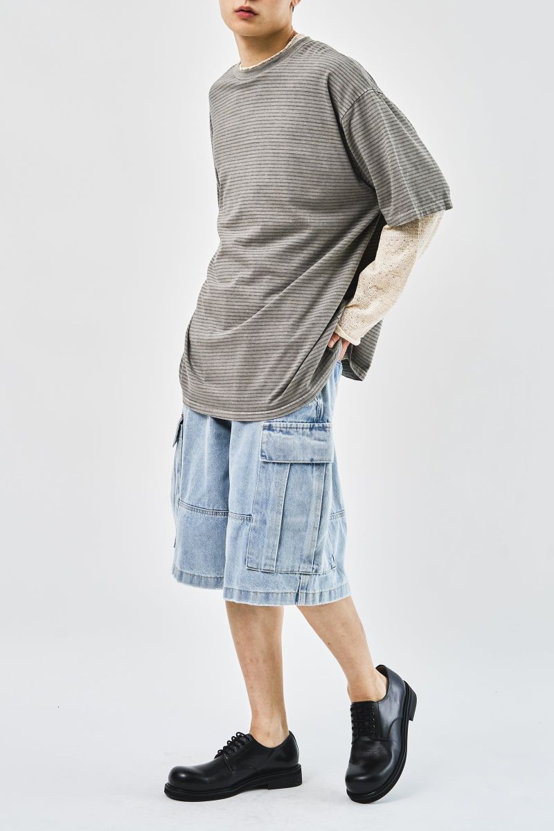 Pace Snap Denim Shorts (2color)