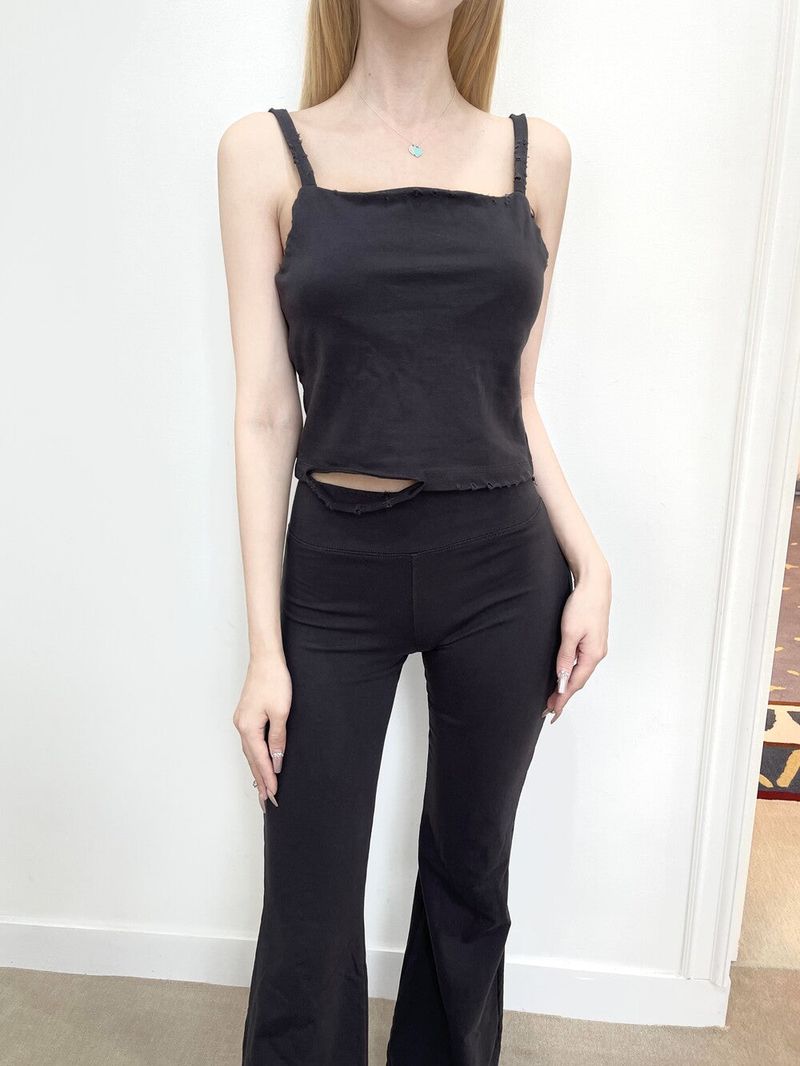 1297. Minimal damage cutting crop sleeveless (2color)