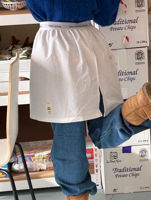 bitteschon band-waist apron