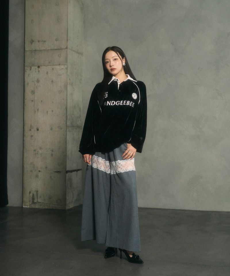 ANDGEEBEE(アンジービー)の「レースドッキングワイドパンツ(パンツ)」