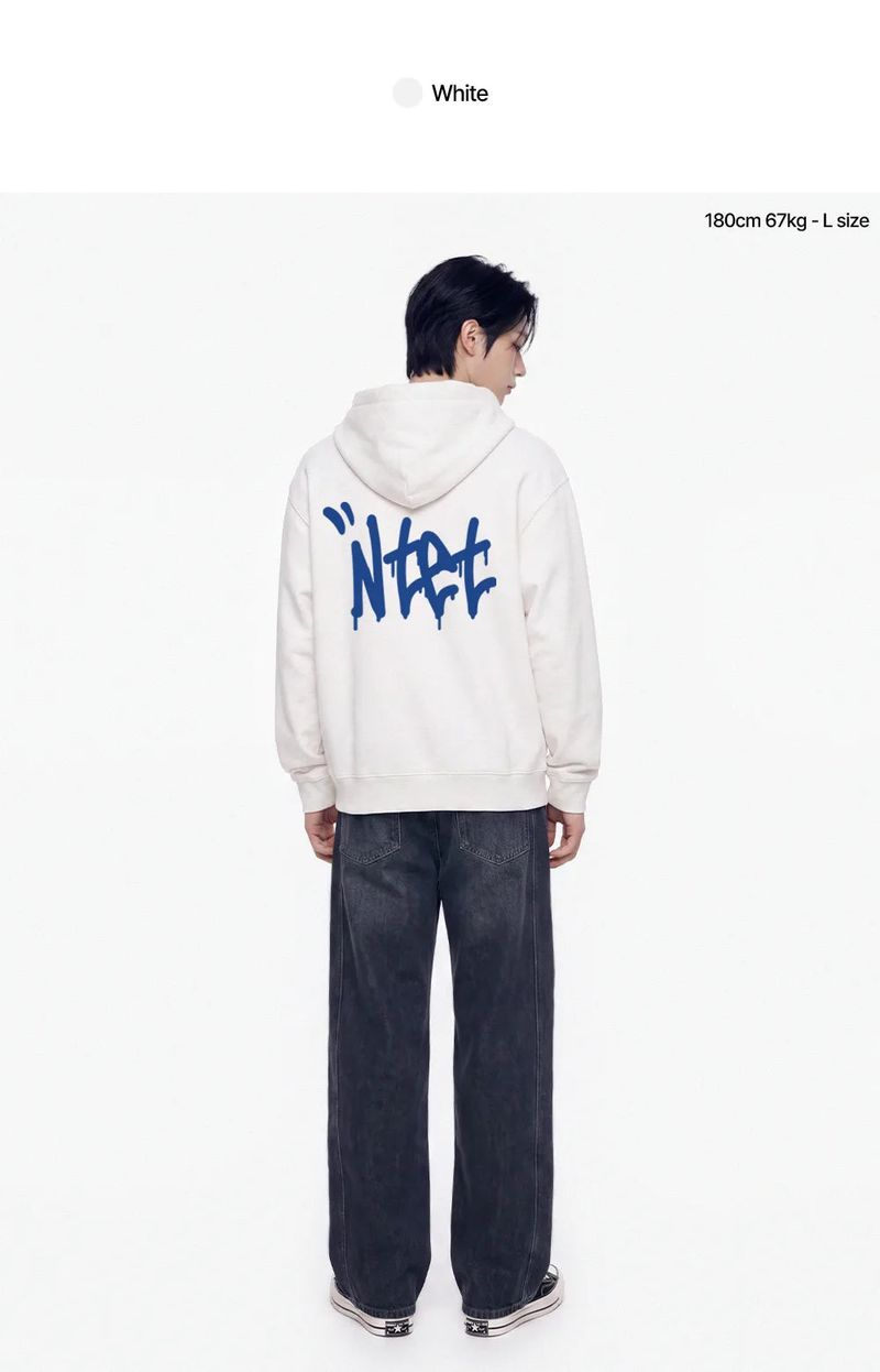graffiti font logo 2-way zip-up (4color)
