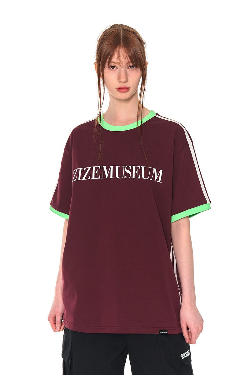 COLORS LINE LINGER LINE T-SHIRTS (BURGUNDY)