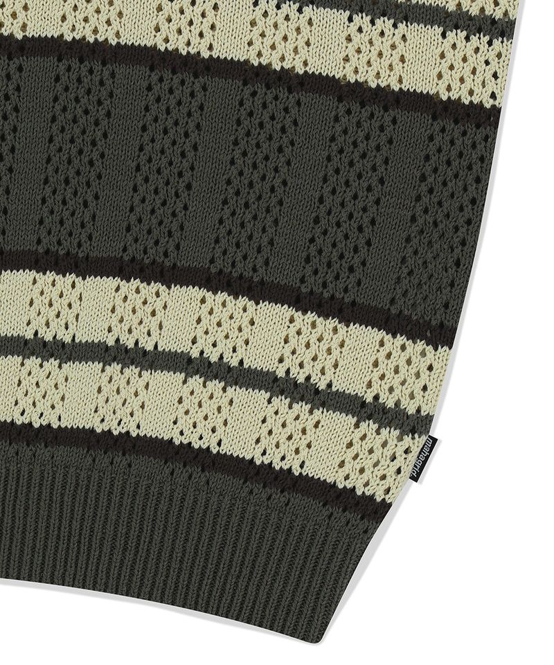 MESH STRIPE KNIT