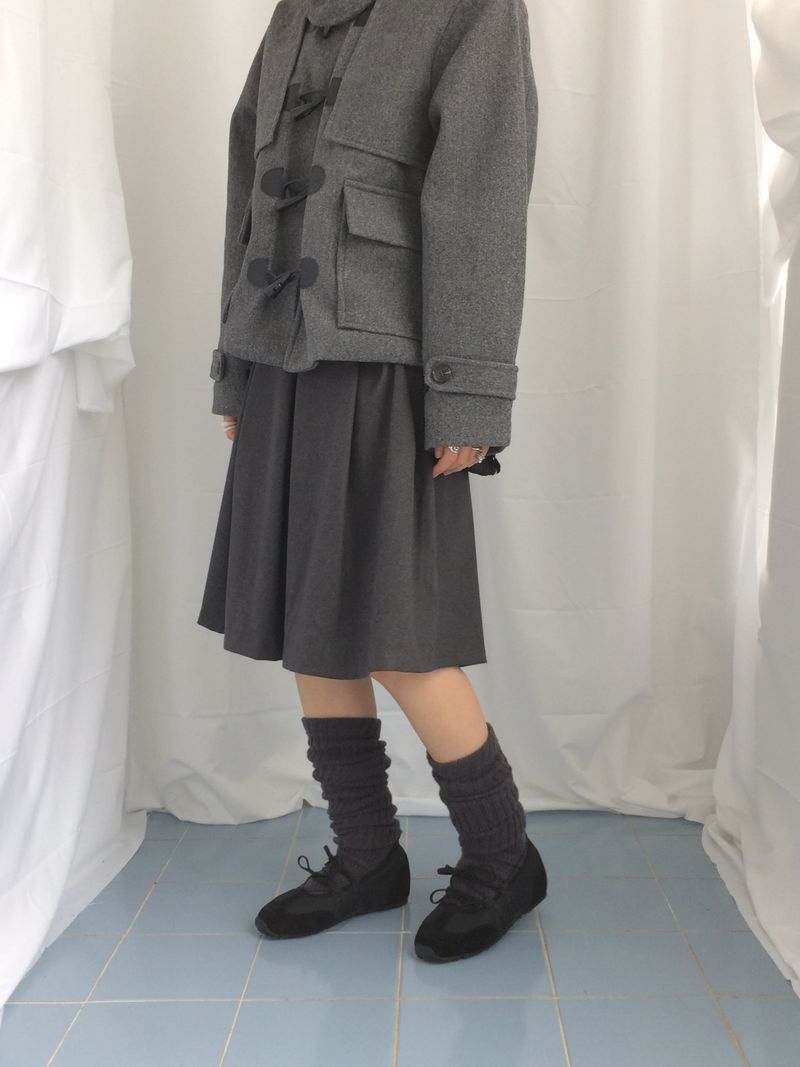 veloni basic bell pleats skirt