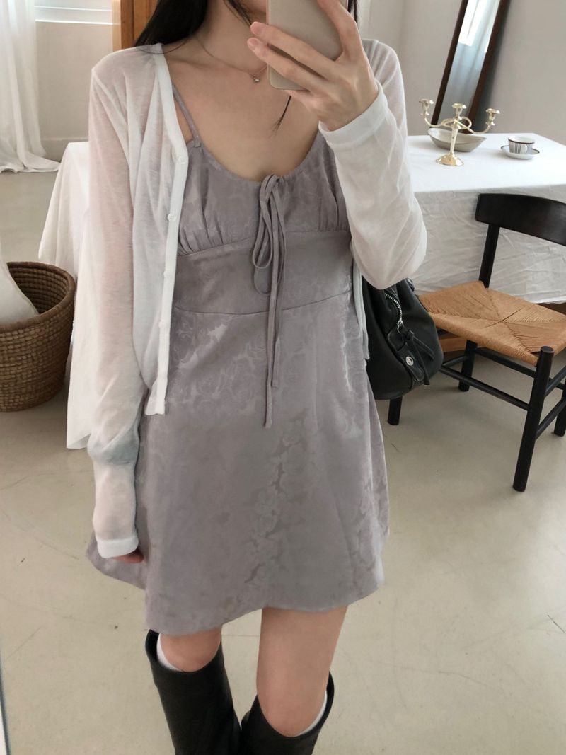 Soy V-neck see-through cardigan (4 colors)