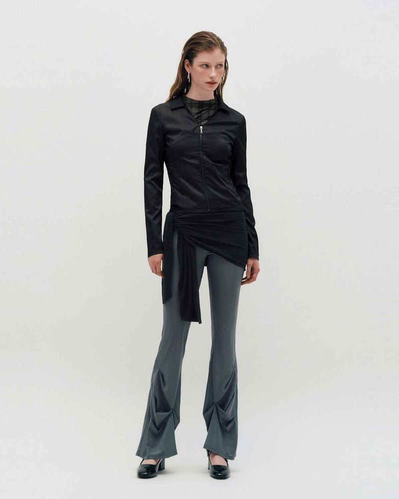 Layered Wrap Tie _ BLACK