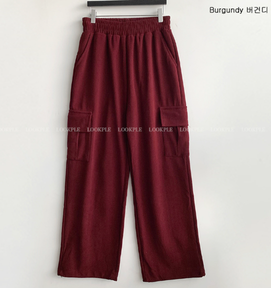 [In-house production]  First Corduroy Cargo String Wide Pants