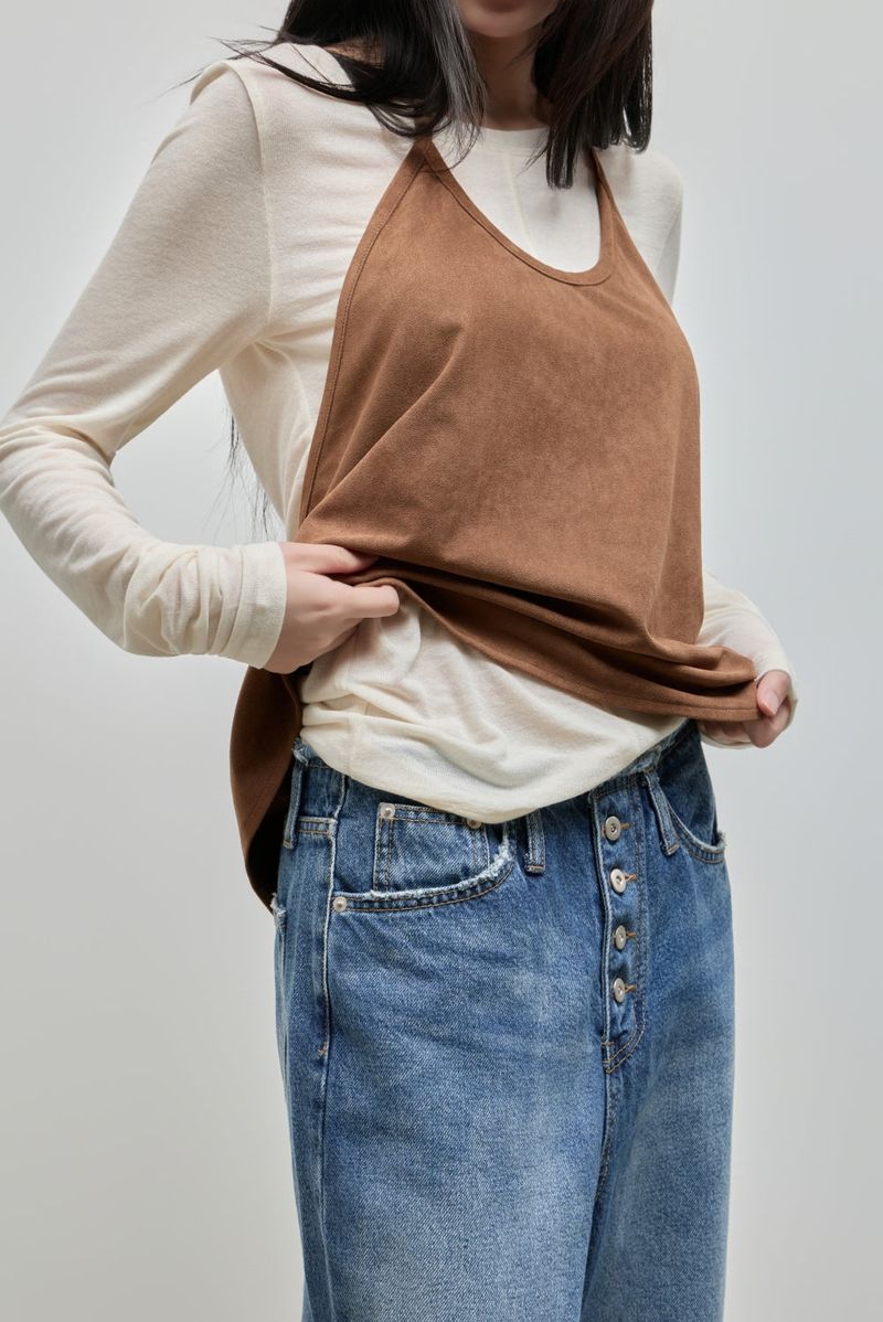 Tencel Long Sleeve Tee_Ivory