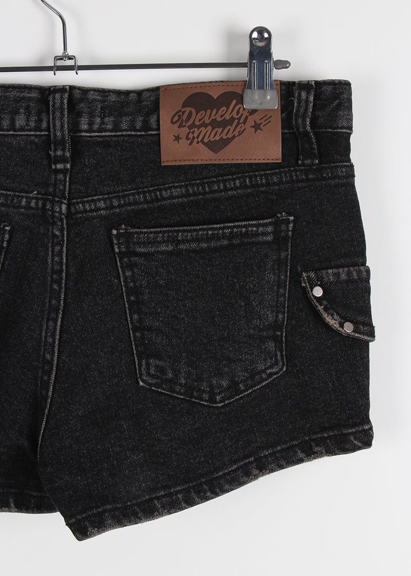 LOW STUD CARGO MINI SHORTS