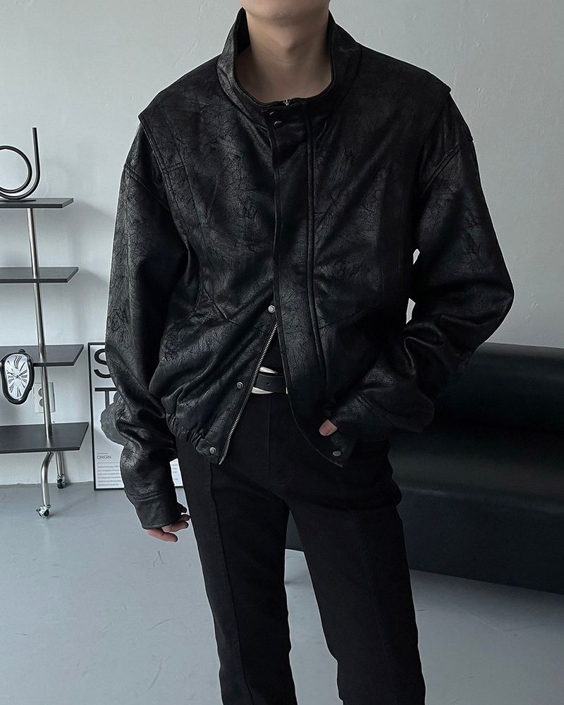 COZINESS（コジネス）の「TAP Crack Effect Suede Jacket（Jackets/Outerwear）」