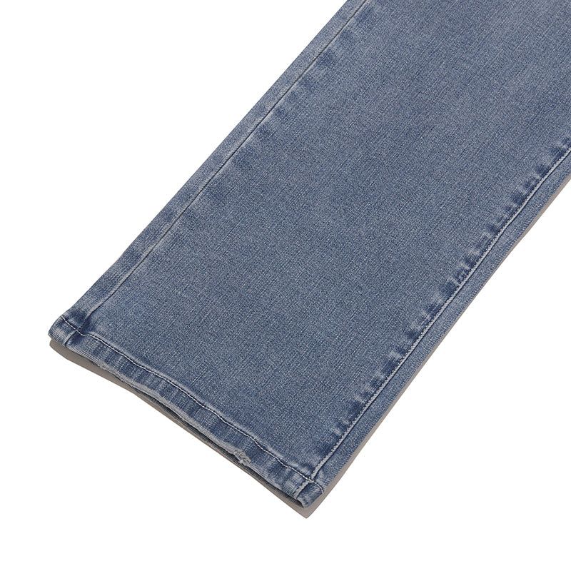 CHERRY SLIM-FIT DENIM PANTS [BLUE]