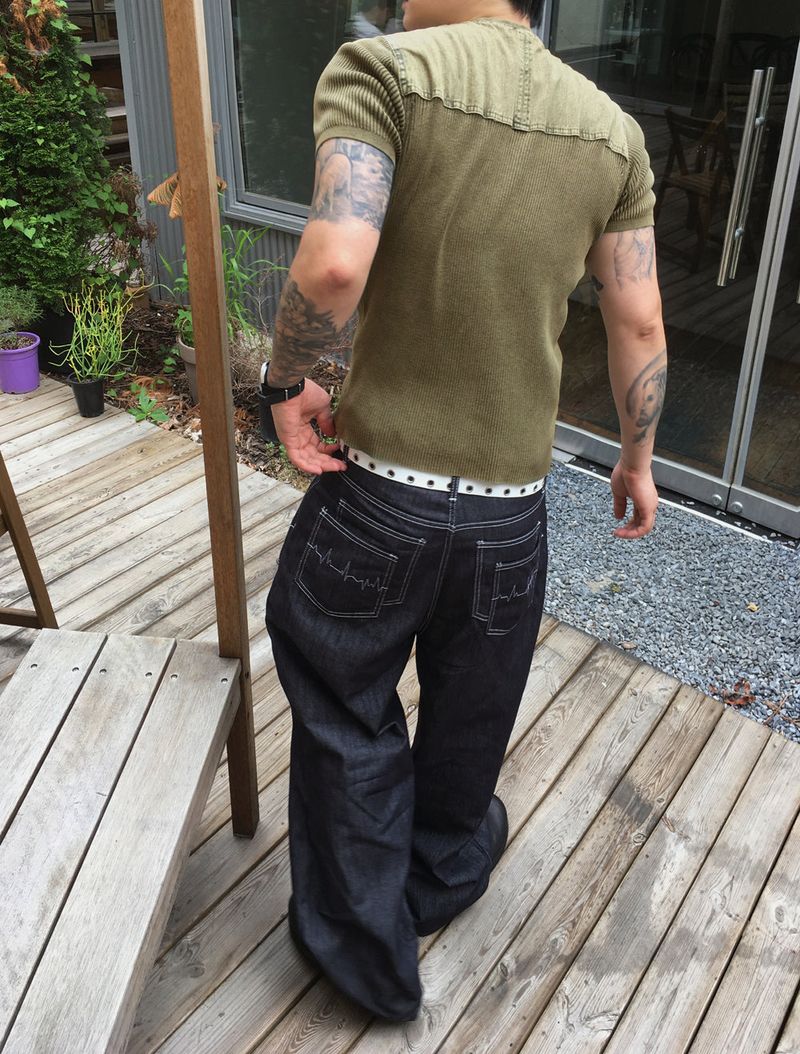 No.1801 J pigment KNIT half T