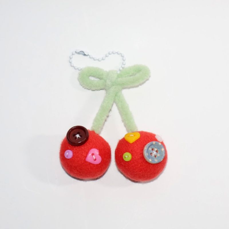 doingme.mory（ドゥイングミモリ）の「【MADE】BUTTON CHERRY KEYRING-RED（Toys/Key Holders）」