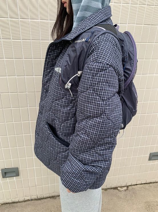 Hinyu Check Reversible Padded Jacket