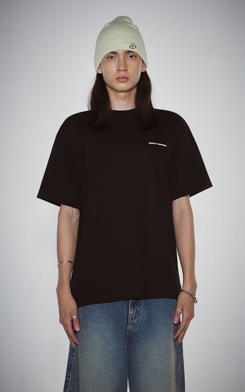 BLUR HEART T-SHIRTS_BLACK