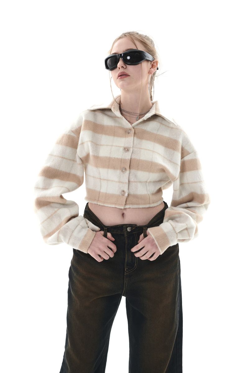 MOHAIR CHECK SHIRT