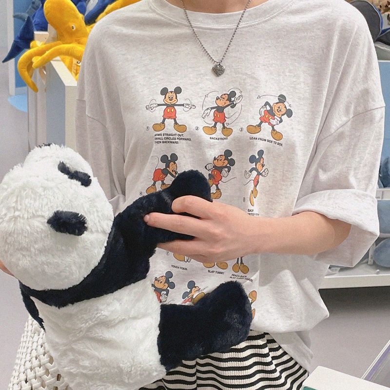 natural mind（ナチュラル マインド）の「Sports Mickey Box fit Short-sleeved T-shirt（Tops）」
