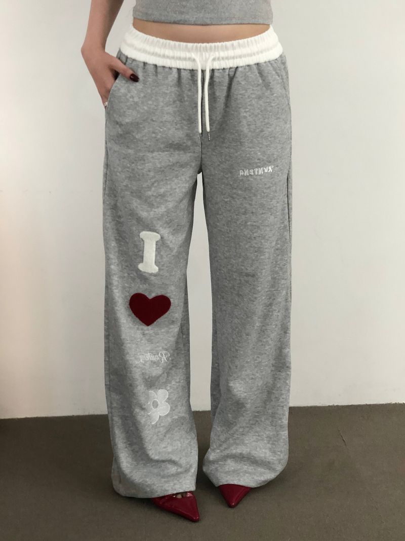 I ♥ Heart patch pants