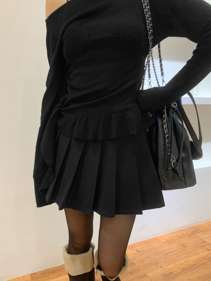 Sunday Pure Wool Pleated Mini SKirt