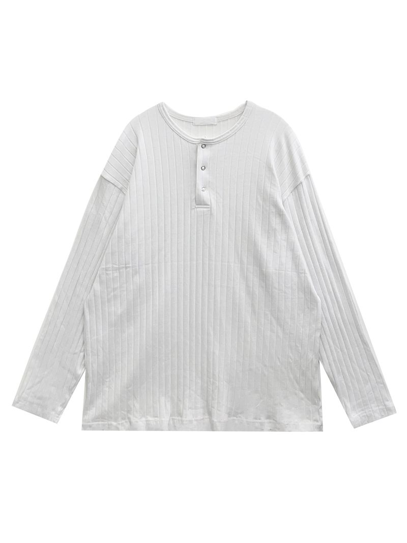 simple line henry neck long-sleeve 3C
