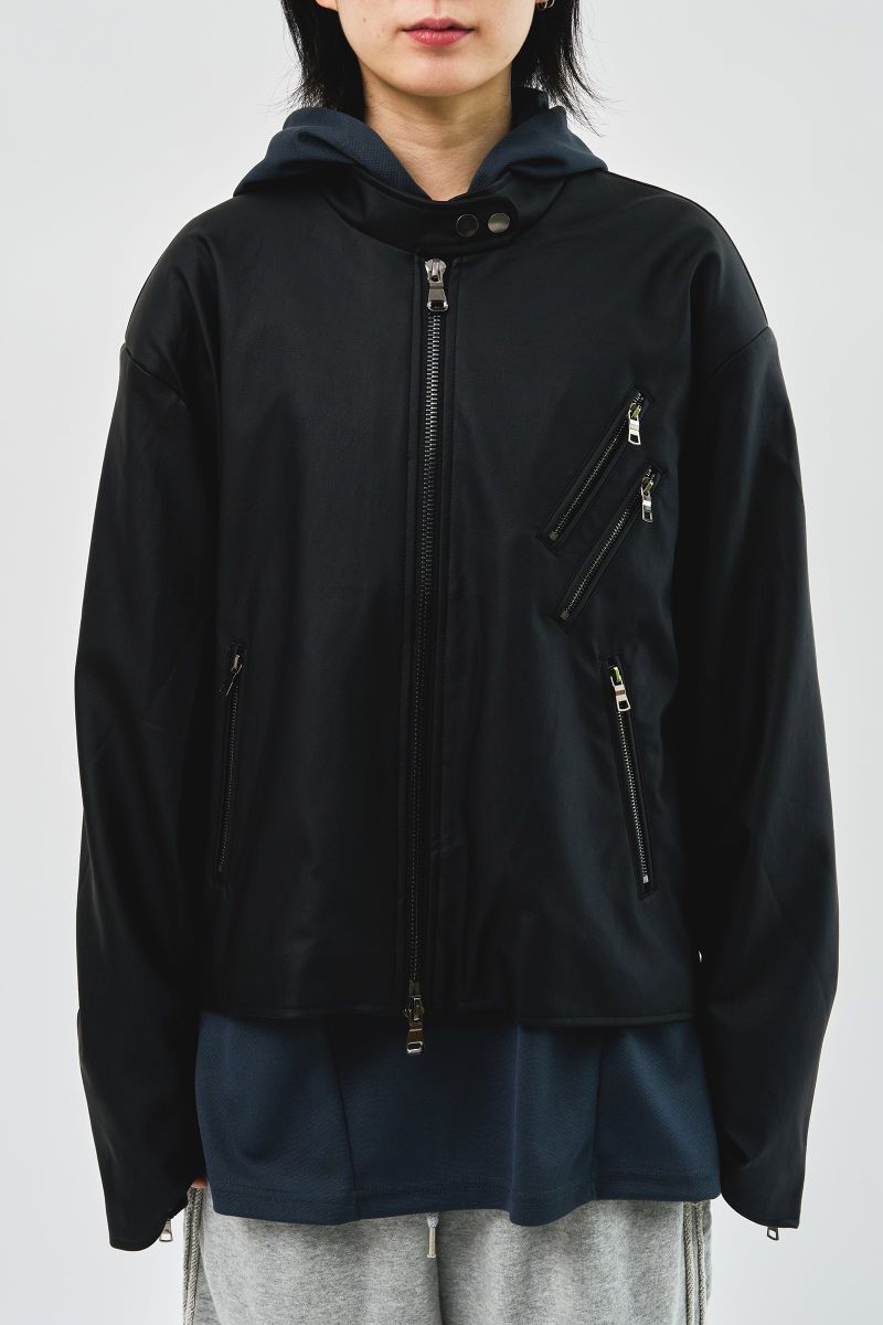 Matt Biker Leather Jacket (2color)