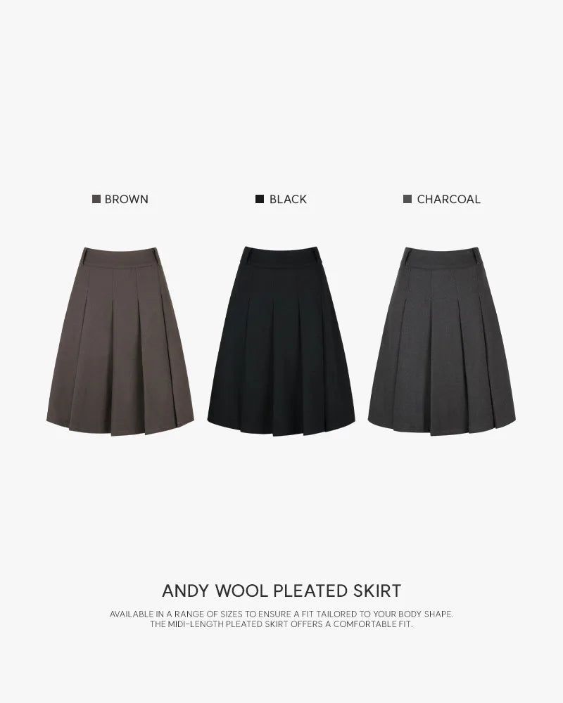 [ORIGINAL] Andy Wool Pleated Skirt