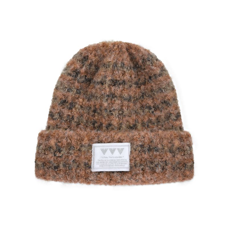 Logo Stripe Mix Beanie _ Orange