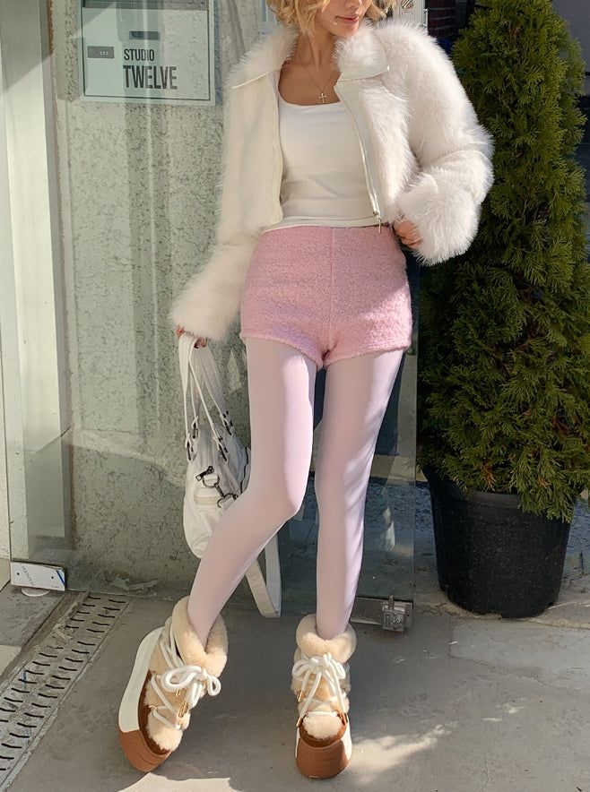 Hella mohair high short pants