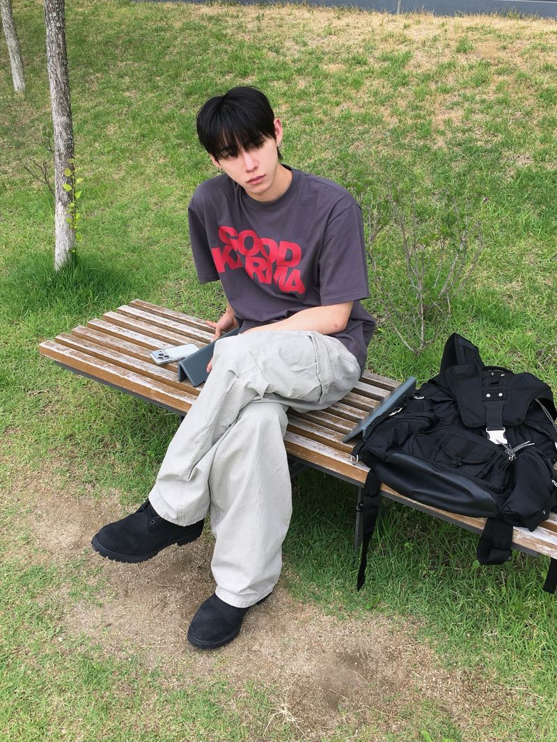 Barz Cut Curved Wide Pants 4C